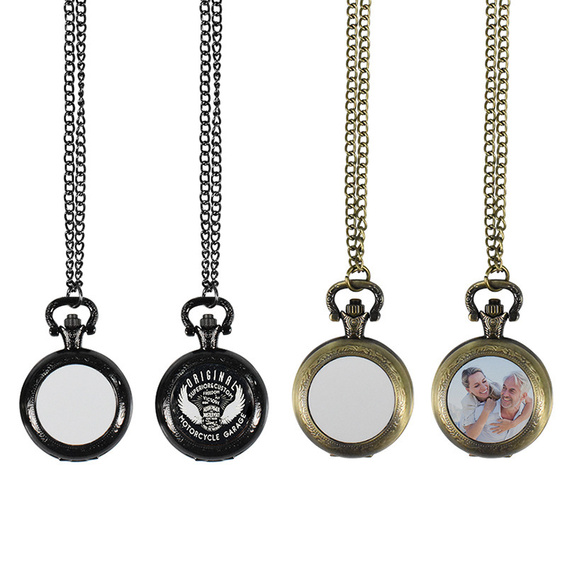 Men'S Fashion Necklaces - Custom Vintage Metal Pocket Watch Pendant