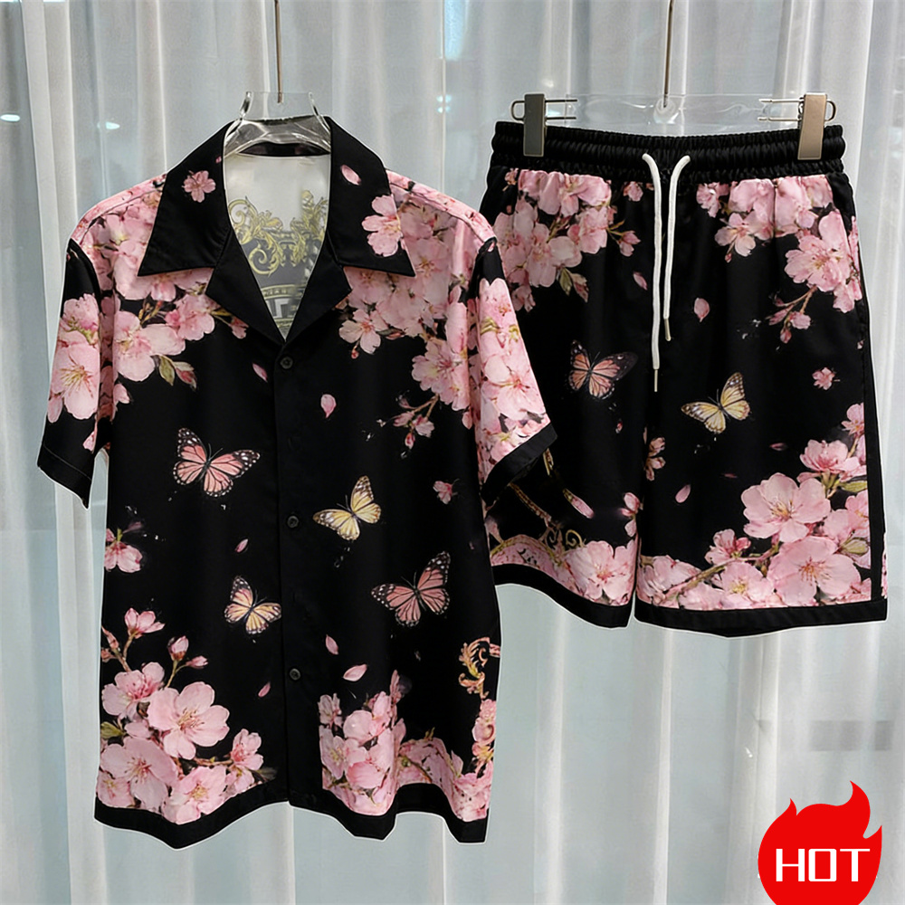 Mens Fashion Clothes - Digital printed men's set fashion two-piece