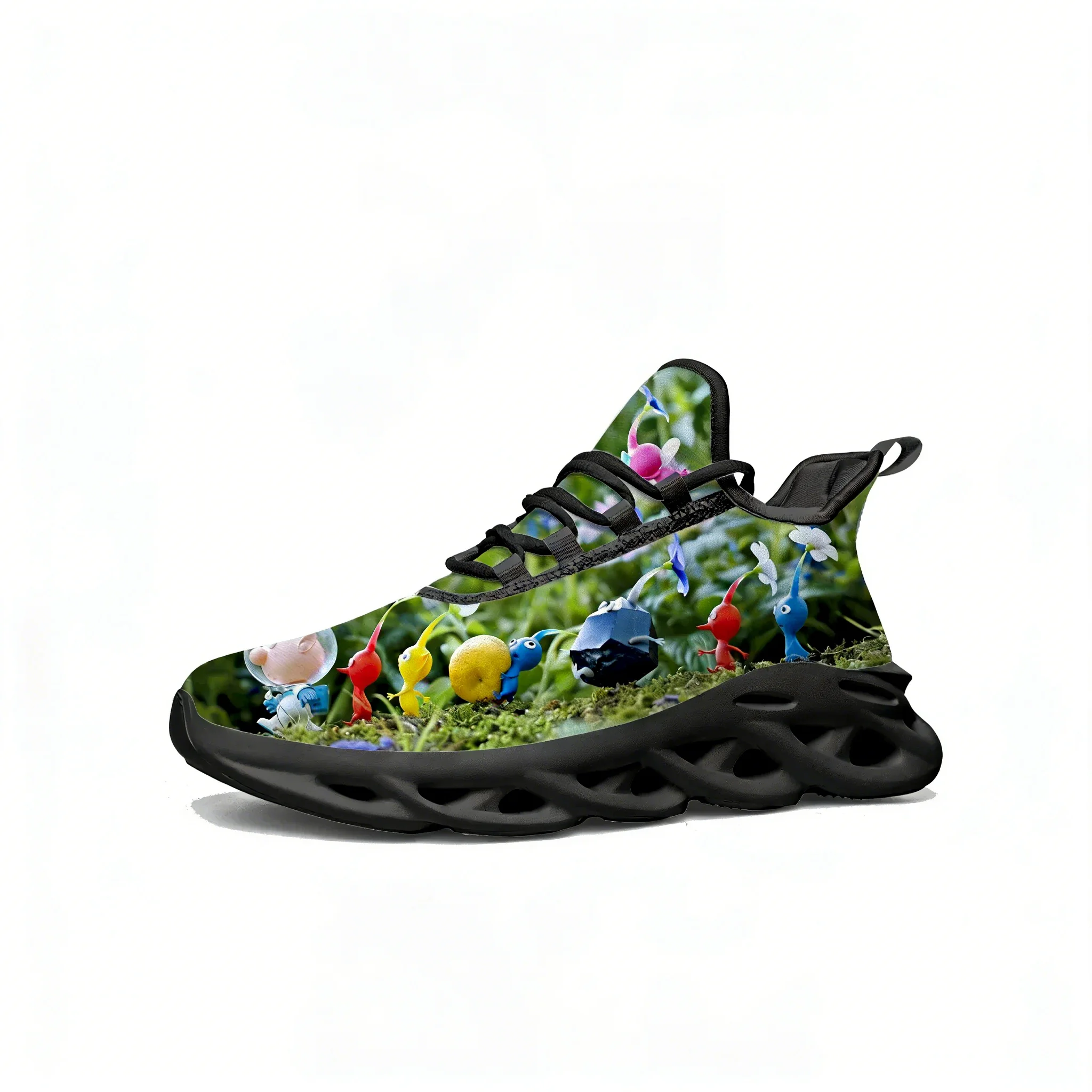 Men'S Fashion Running Shoes - Pikmin Flats Sneakers Hot Cartoon Game