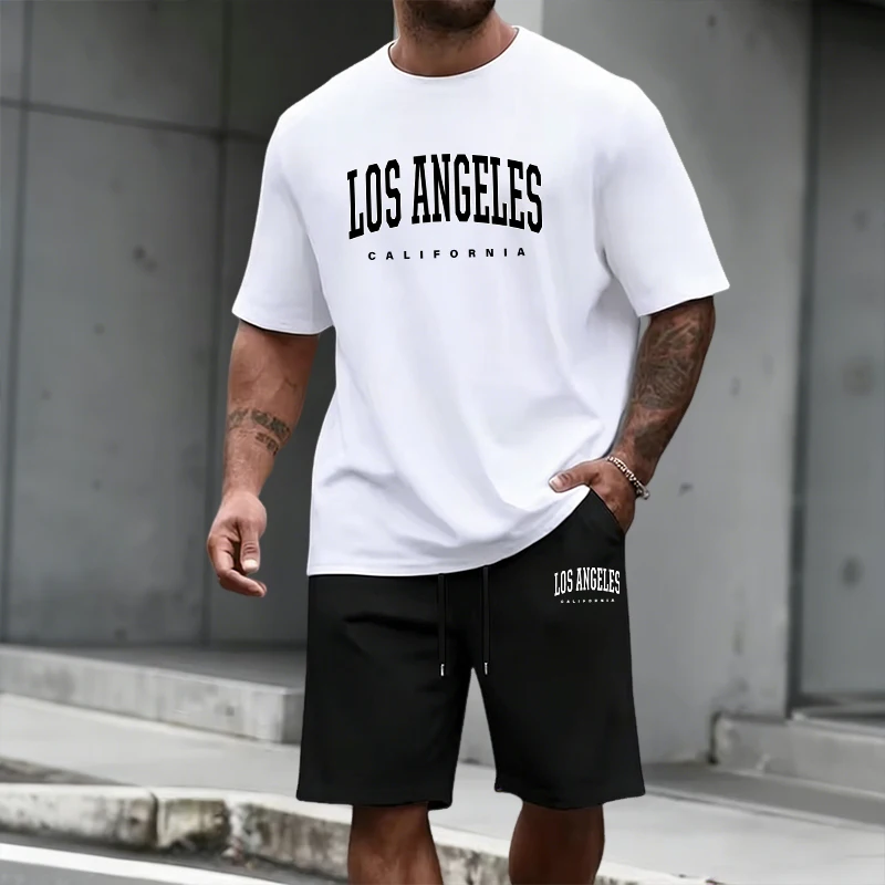 Mens Fashion Clothes - Men's Tracksuit Short Sleeve Top and