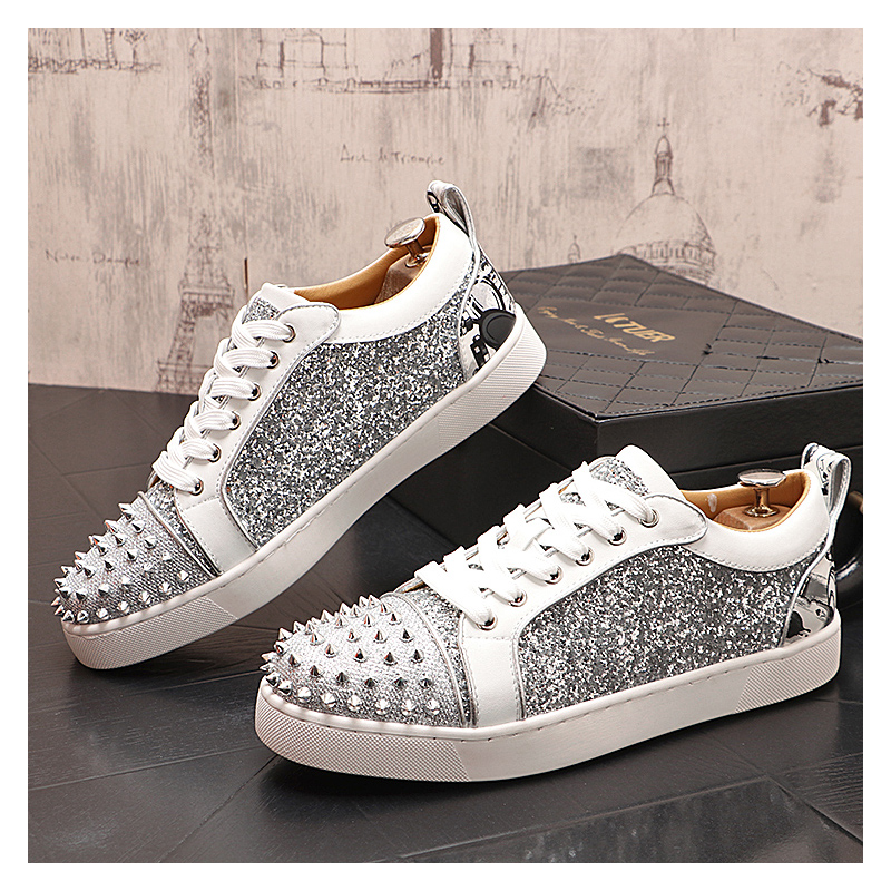 Mens Fashion Dress Shoes - mens luxury fashion silver rivets shoes