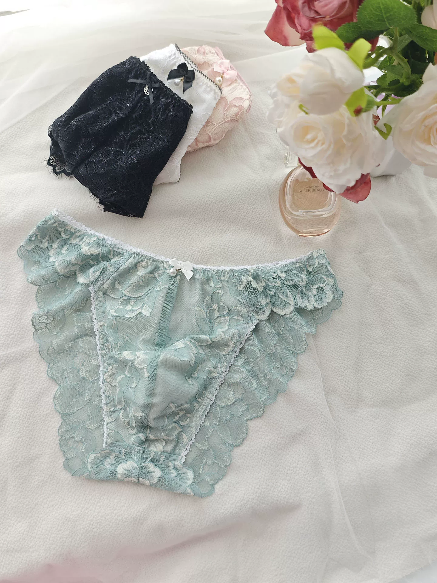 Men'S Fashion Underwear - Man's Milky Silky Touch Lace Design