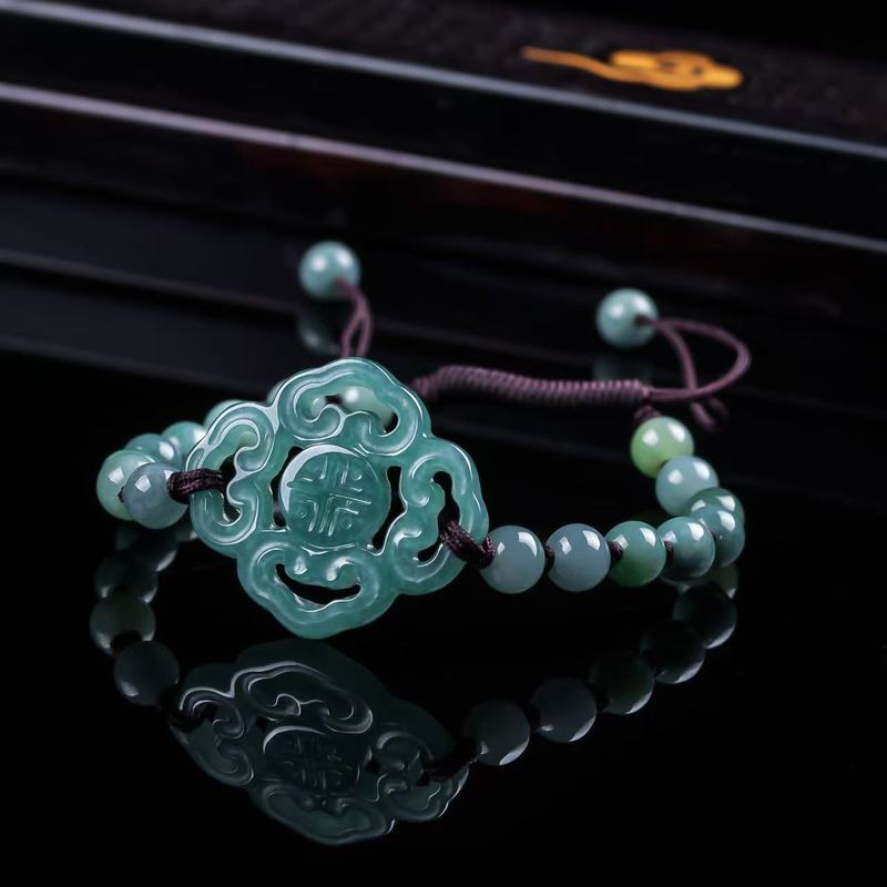 Men'S Fashion Jewelry Bracelets - Natural Jadeite A-grade Bracelet Original Design