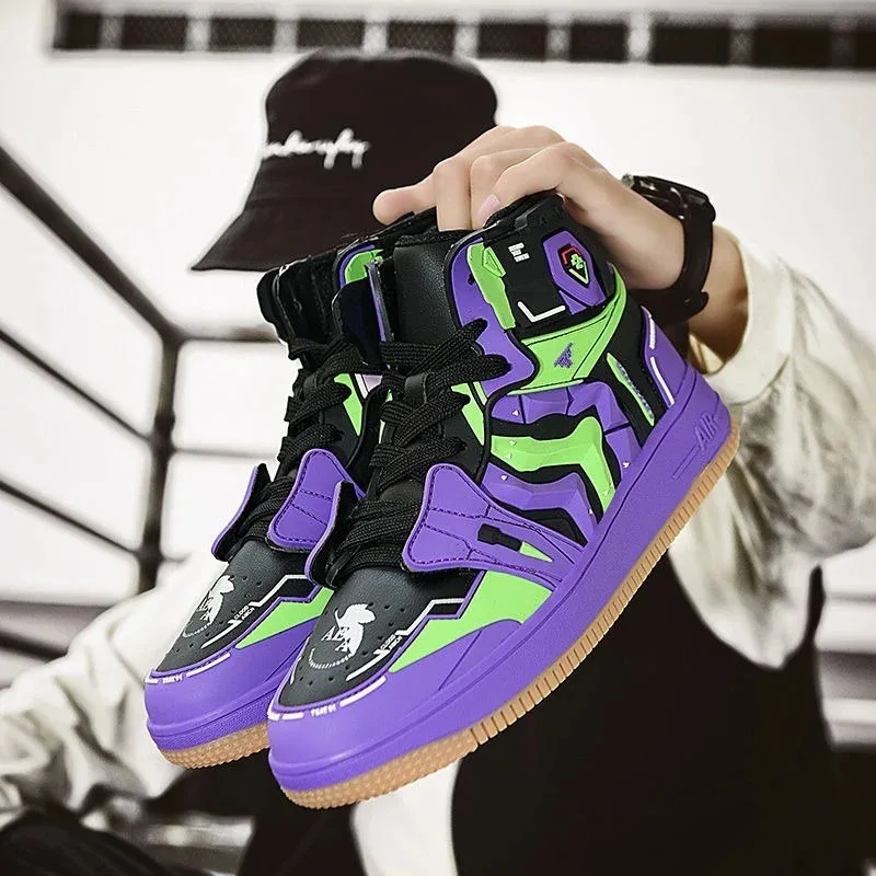 Mens Fashion Dress Shoes - Premium Cosplay Outfit EVANGELION Basketball Shoes