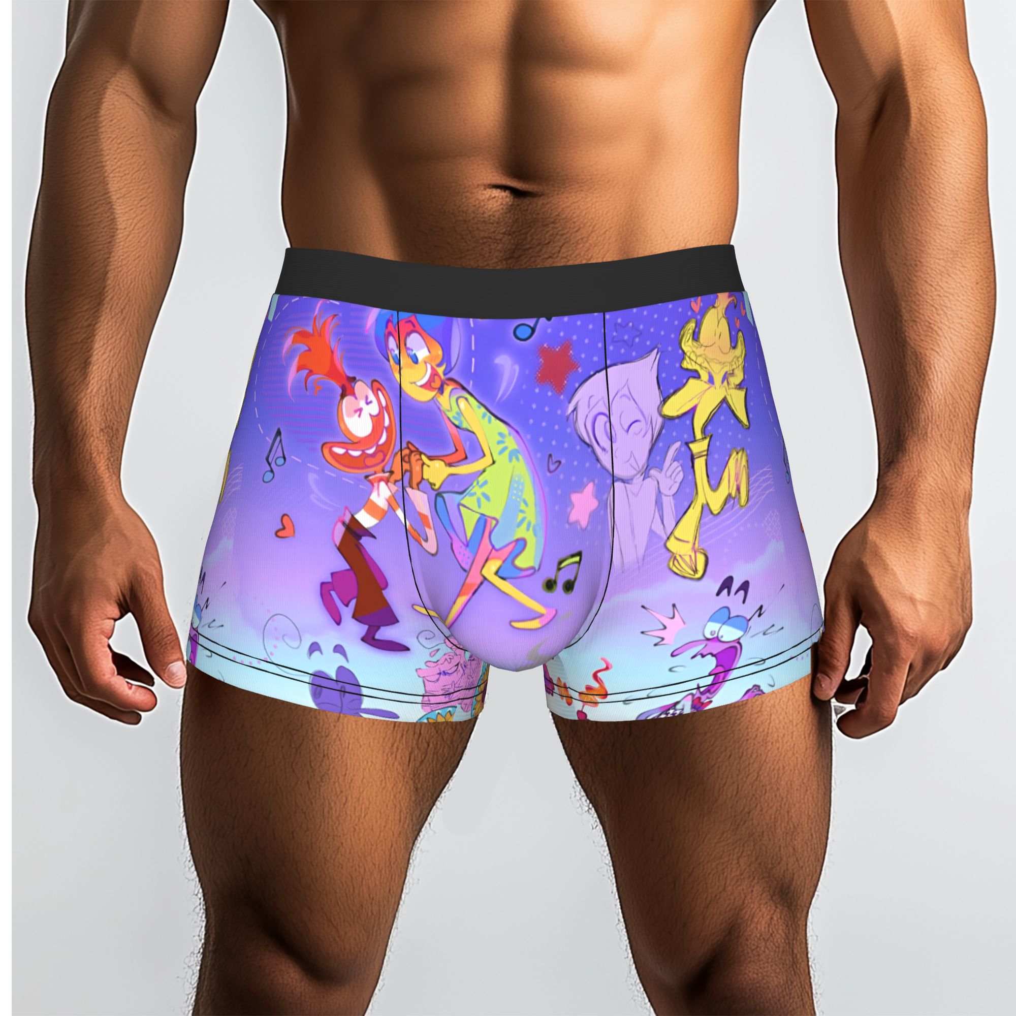 Men'S Fashion Underwear - Custom I-Insides Cartoon Out Boxers Shorts