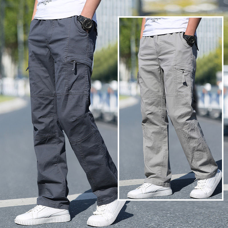 Men'S Fashion Overalls - Cotton Cargo Trousers Men Work Pants