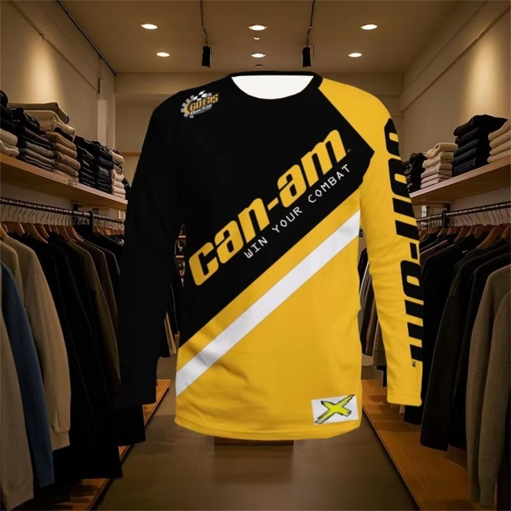 Mens Fashion Clothes - Motorcycle Racing Long Sleeve Round Neck