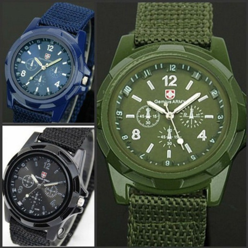Mens Fashion In 1920 - Mens Sports Watch Quartz Nylon Gemius