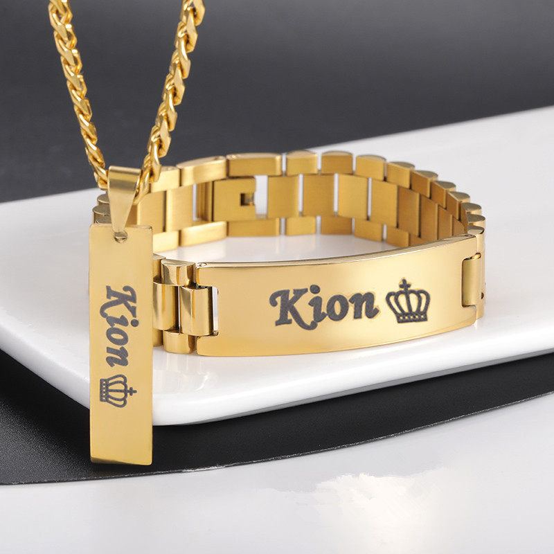 Men'S Fashion Jewelry Bracelets - Custom Men Name Necklace Big Bangle