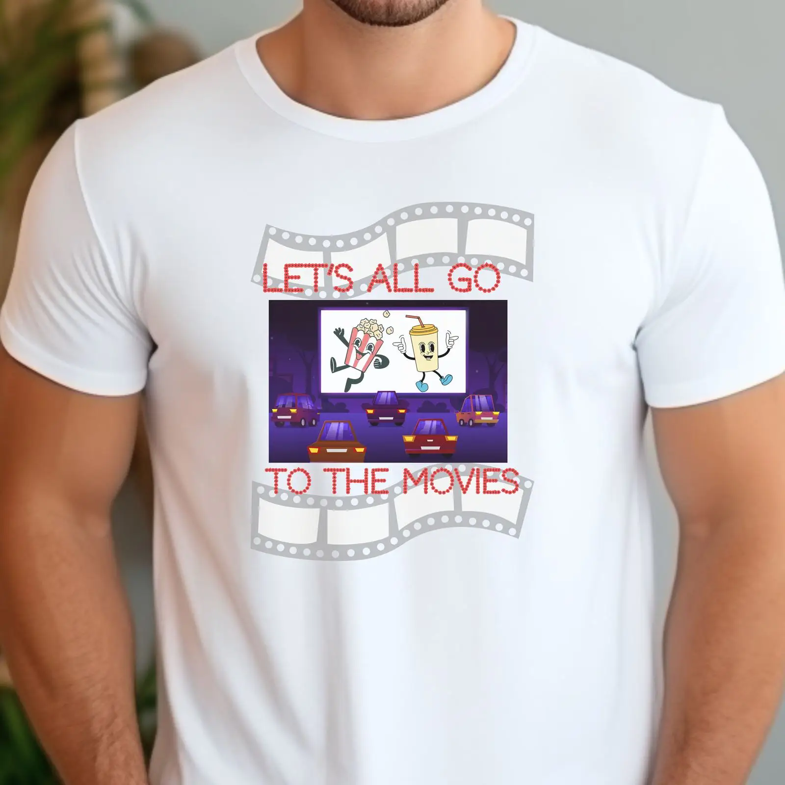 Mens Fashion In The 50S - Retro Drive In Movie T Shirt