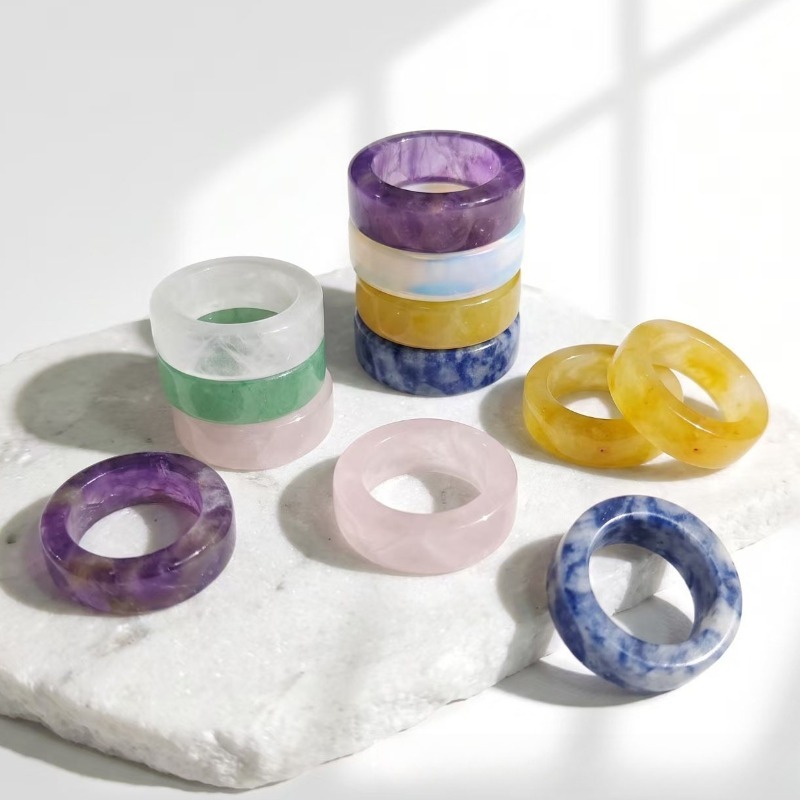 8mm Natural Crystal Healing Ri - Mens Fashion In 1920 recension och pris