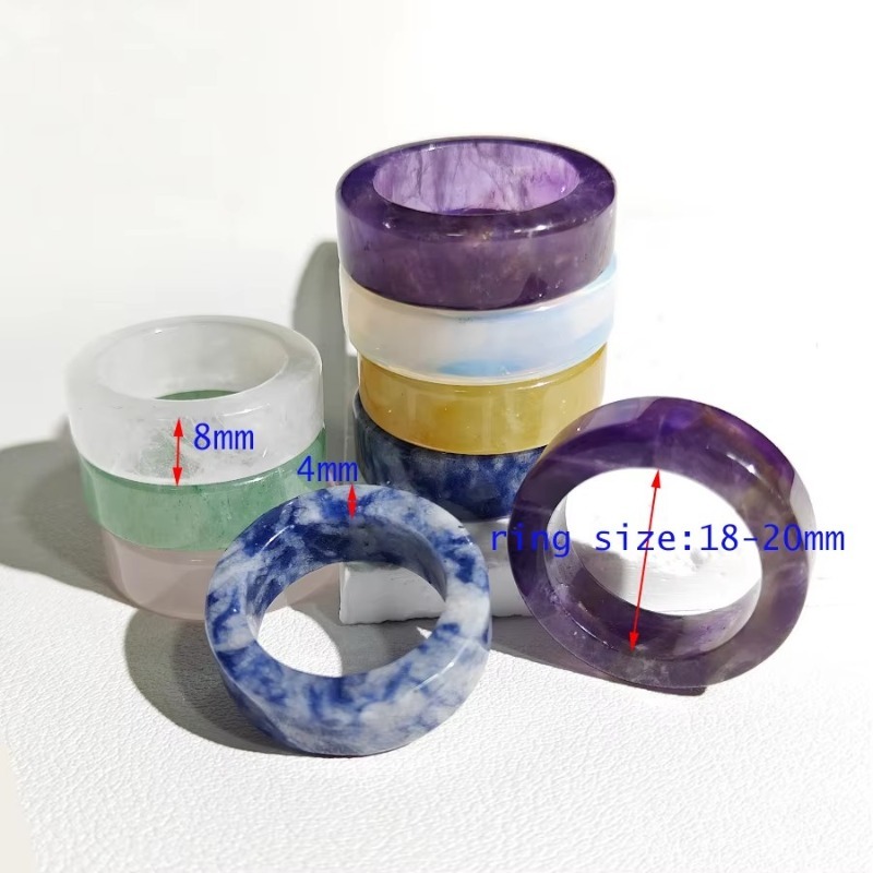 8mm Natural Crystal Healing Ri - Mens Fashion In 1920 recension och pris