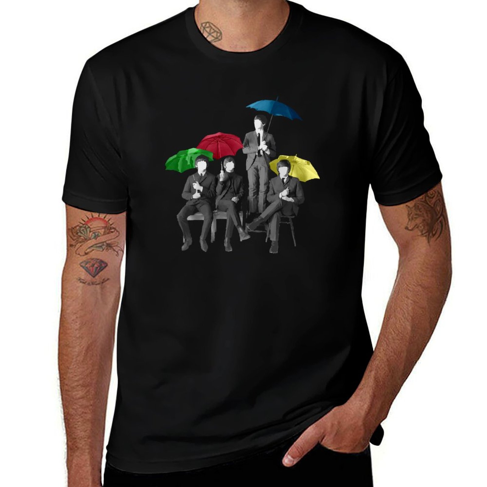 Umbrella Fab Four T-Shirt Casu - Men'S Fashion Umbrella recension och pris