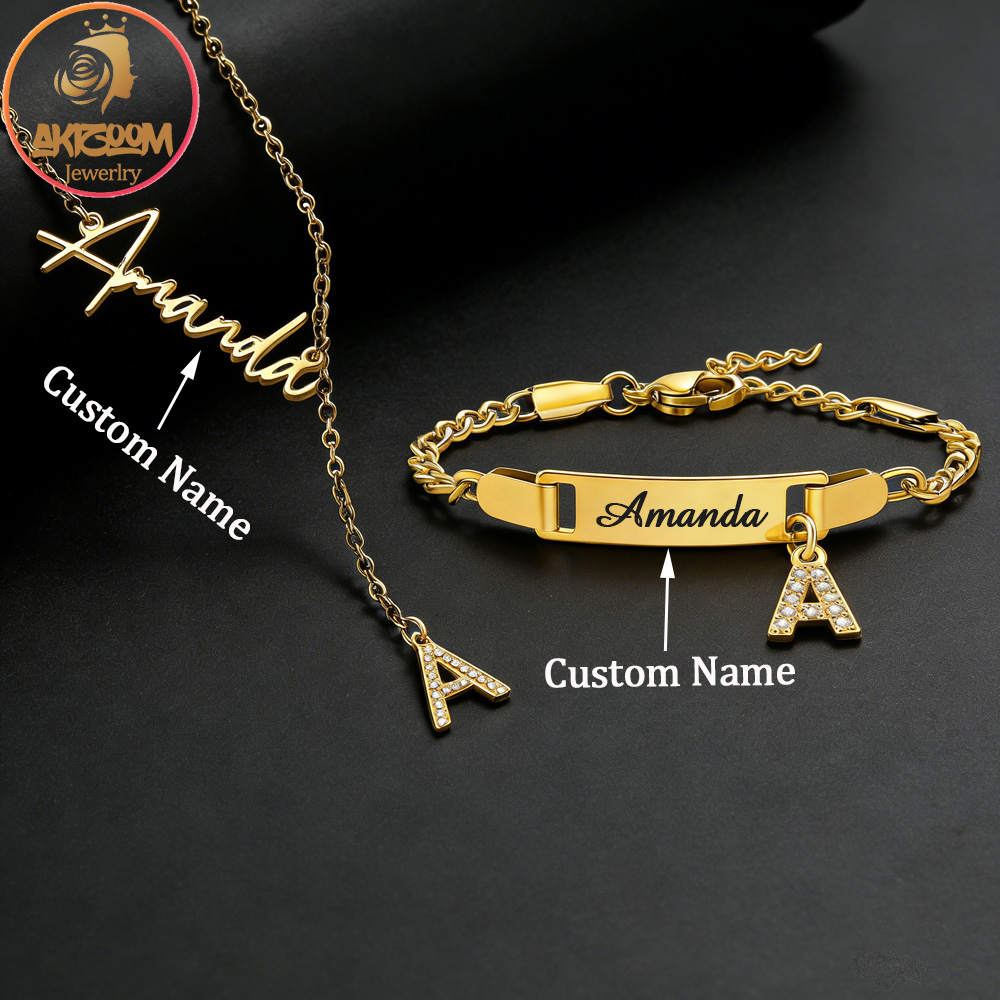 Akizoom Custom Name Zircon Let - Men'S Fashion Jewelry Bracelets recension och pris