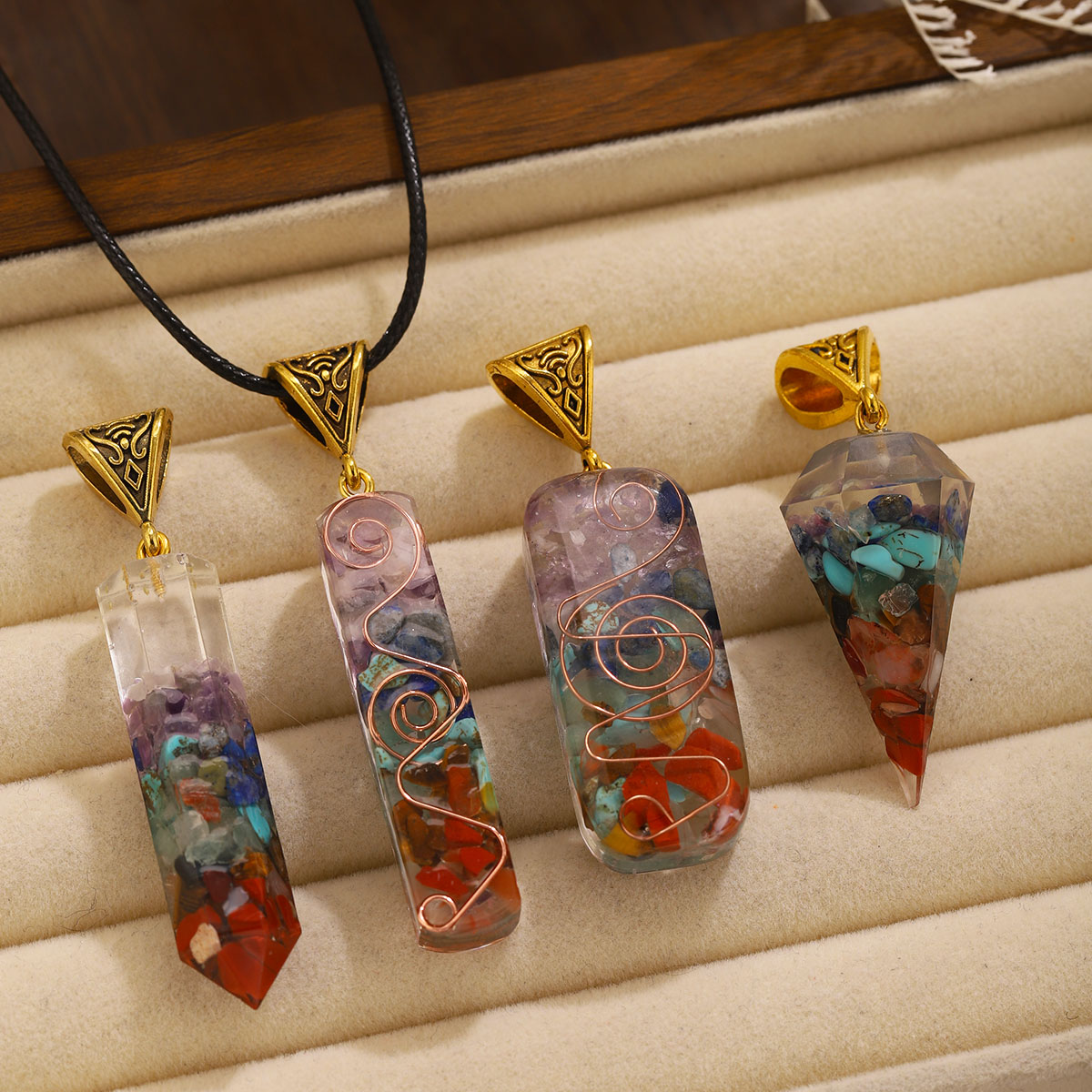 1pc Colorful Gravel Necklace N - Men'S Fashion Necklaces recension och pris