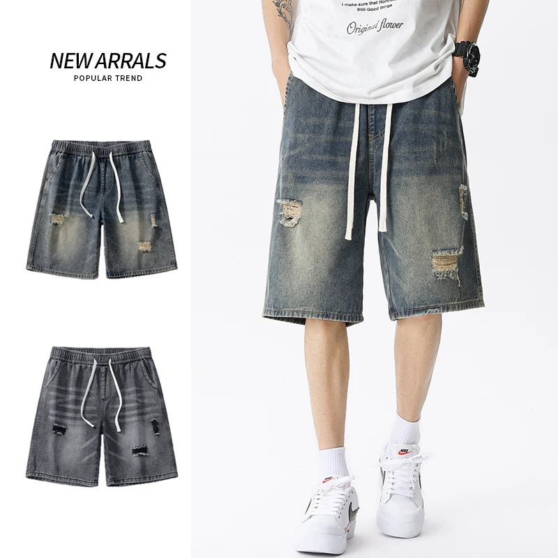 Summer Thin Denim Shorts Men's - Men'S Fashion Overalls recension och pris