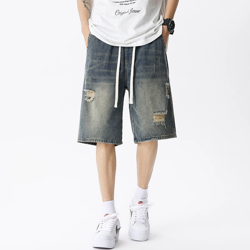 Summer Thin Denim Shorts Men's - Men'S Fashion Overalls recension och pris