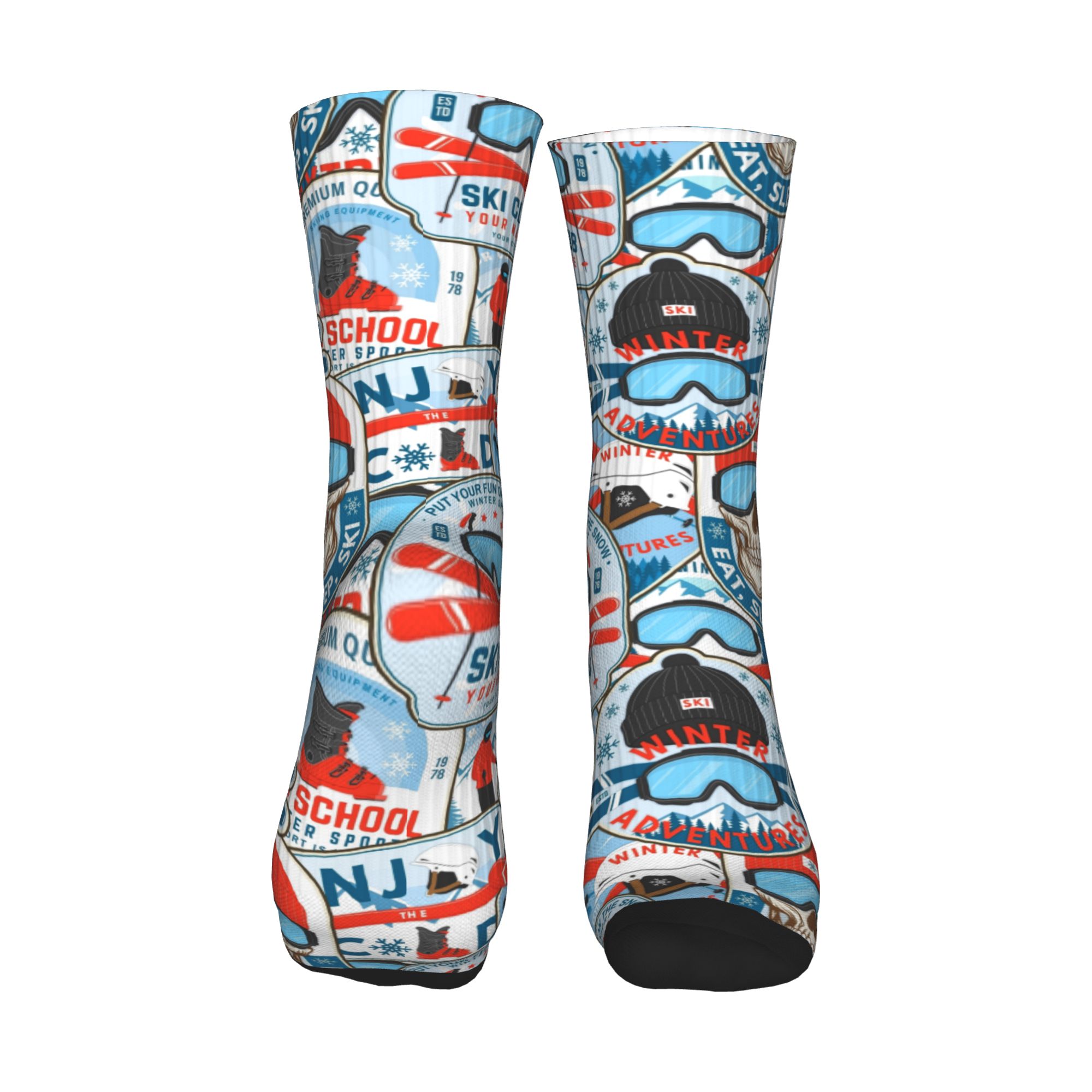 Vintage Red Blue Ski Club Seam - Men Fashion Vintage recension och pris