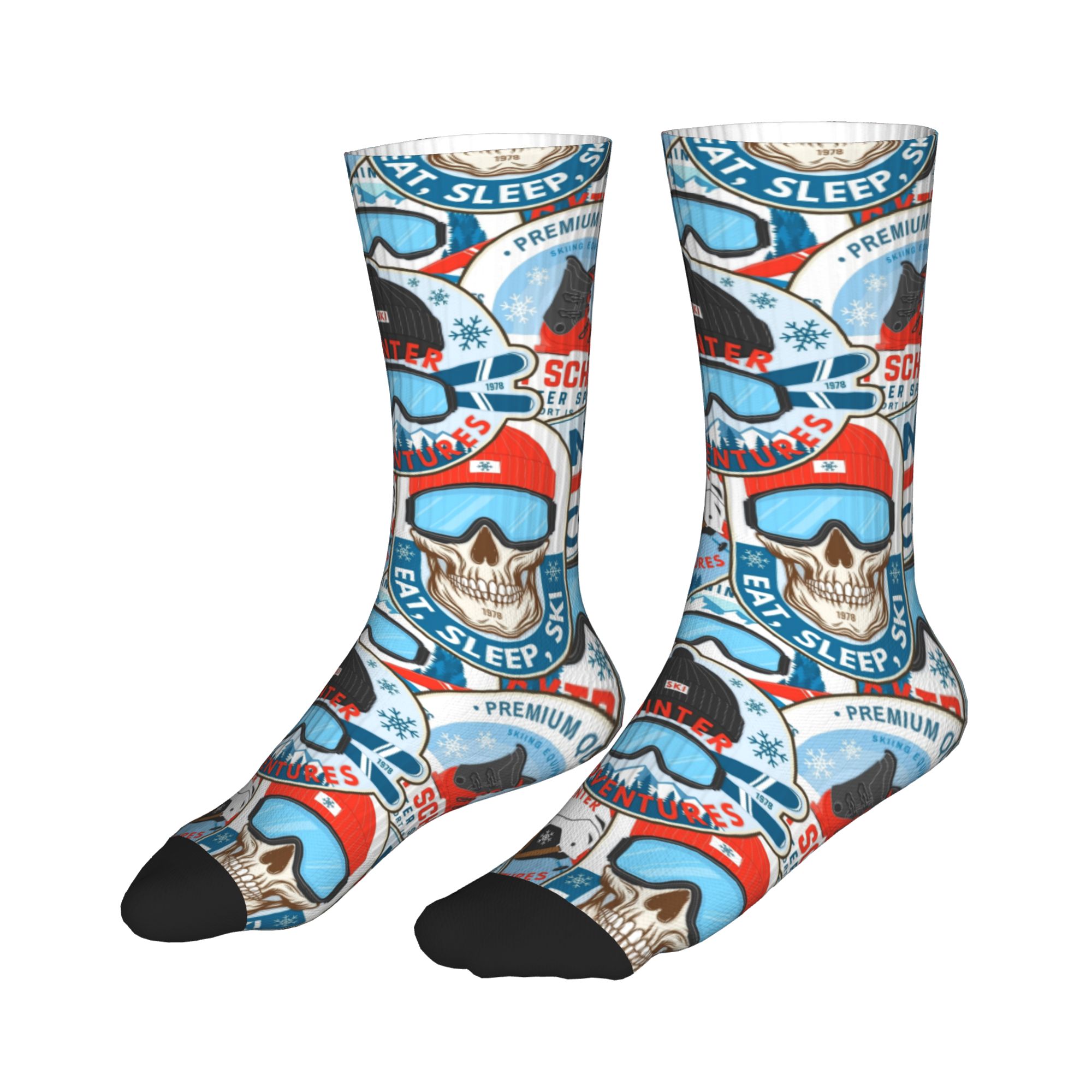 Vintage Red Blue Ski Club Seam - Men Fashion Vintage recension och pris