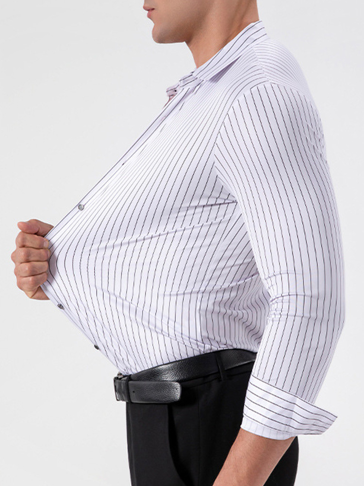 Retro Striped Wrinkle Free Str - Men'S Fashion Formal recension och pris
