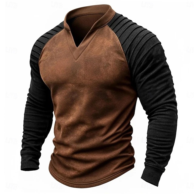 Vintage Distressed Henley Ragl - Men Fashion Vintage recension och pris