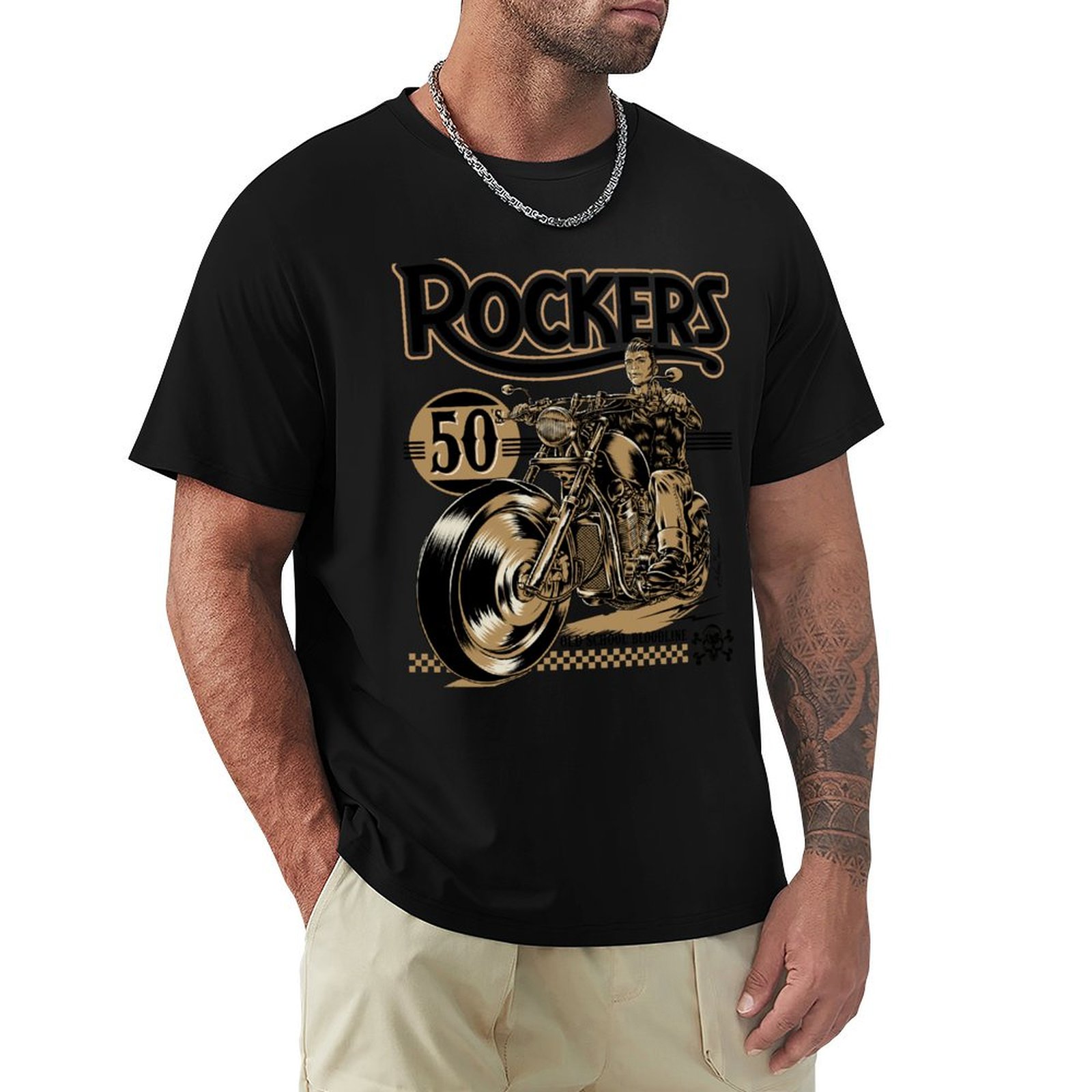 Rockers 50s T-Shirt Summer Fas - Mens Fashion In The 50S recension och pris