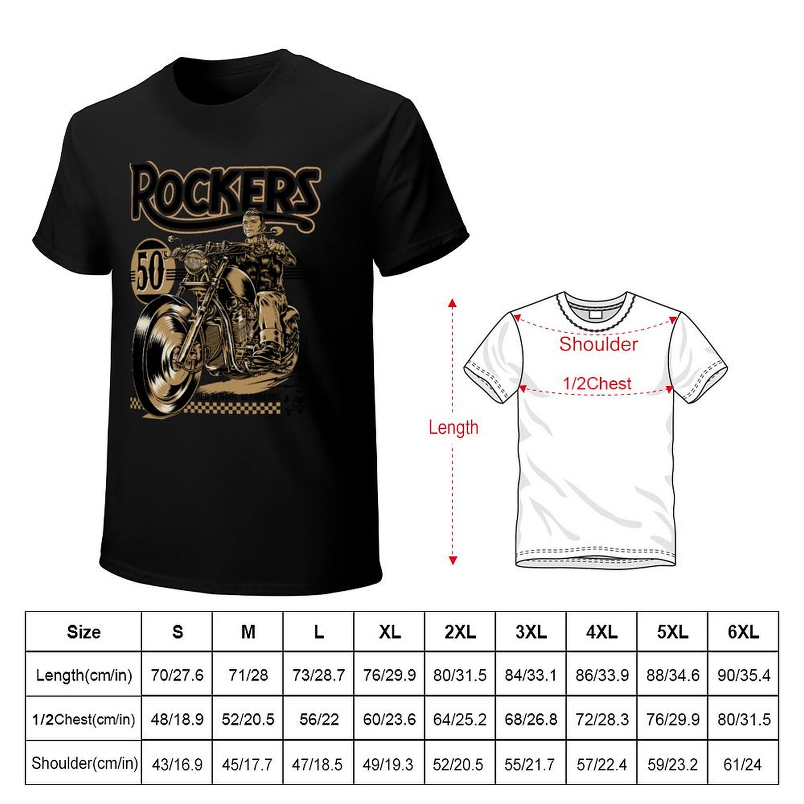 Rockers 50s T-Shirt Summer Fas - Mens Fashion In The 50S recension och pris