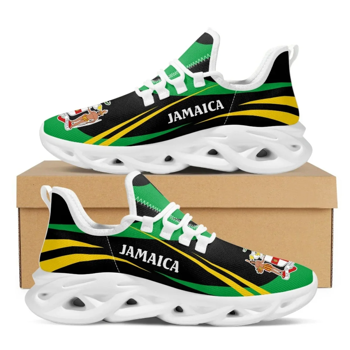 Jamaica Flag Print Shoes Men S - Men'S Fashion Running Shoes recension och pris