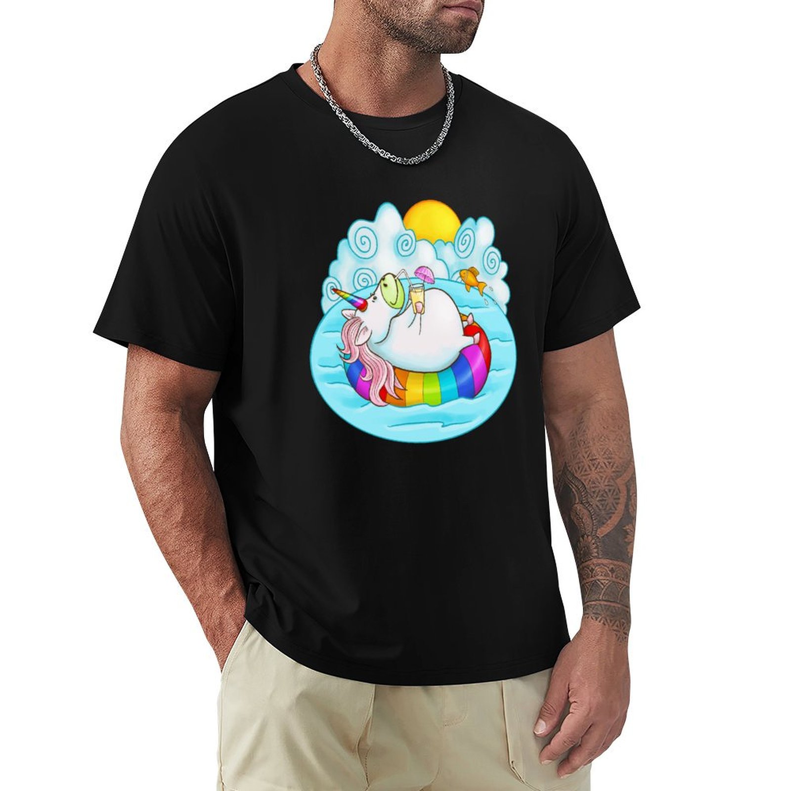 Unicorn on floatie drinking um - Men'S Fashion Umbrella recension och pris