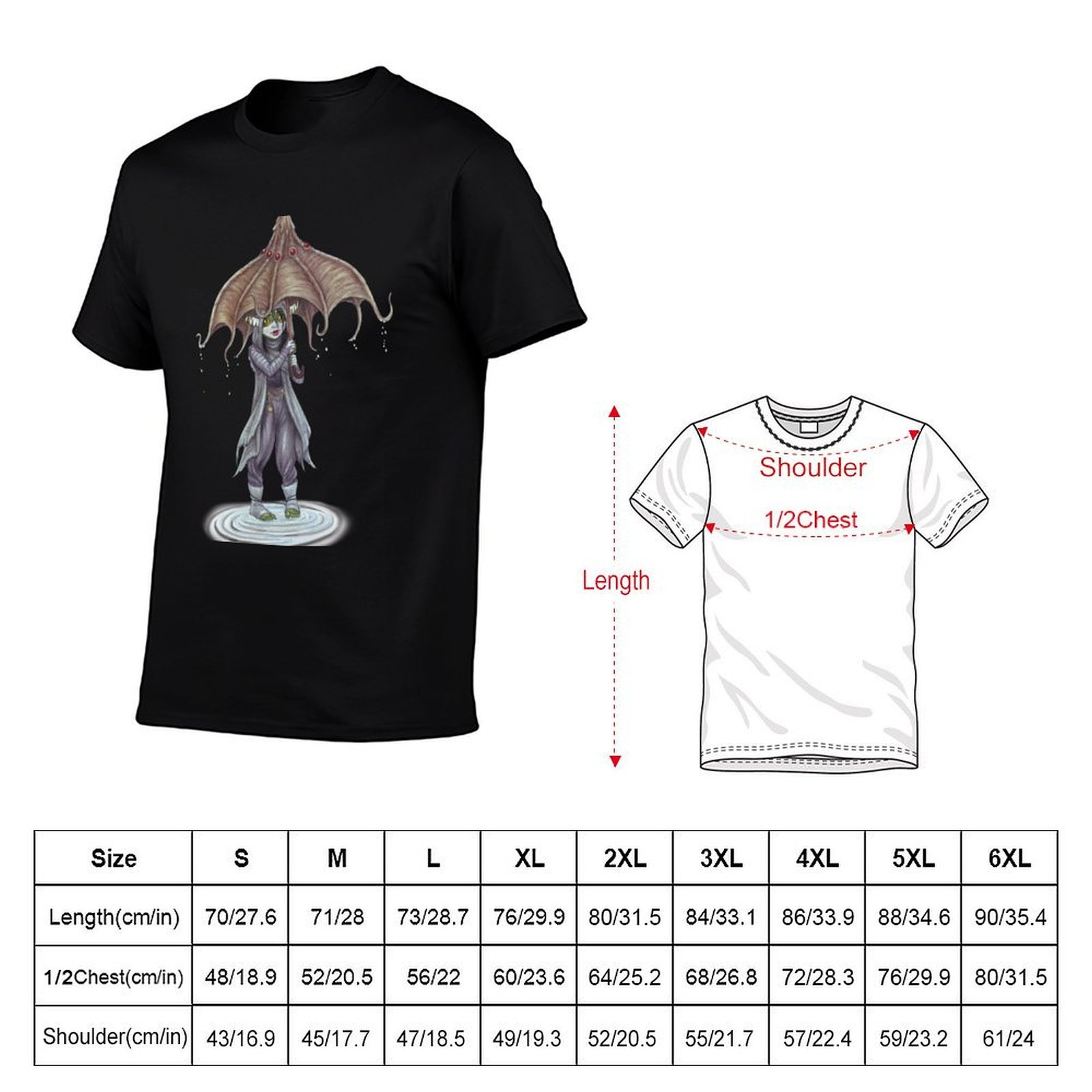 Nott n umbrella T-Shirt Casual - Men'S Fashion Umbrella recension och pris