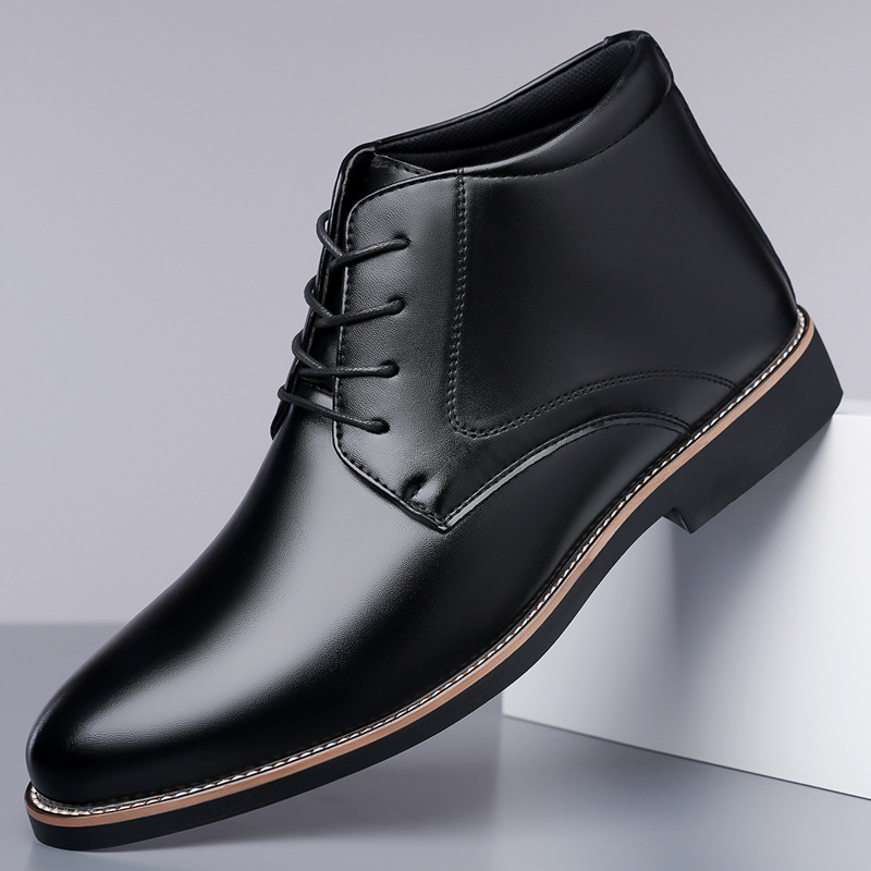Men's high top leather boots,  - Mens Fashion Dress Shoes recension och pris