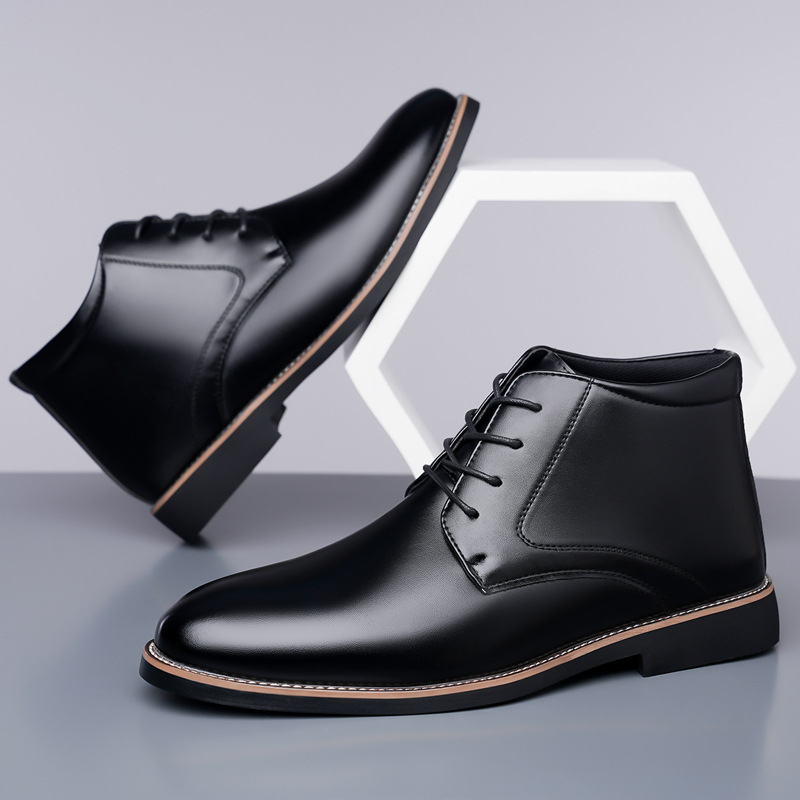 Men's high top leather boots,  - Mens Fashion Dress Shoes recension och pris