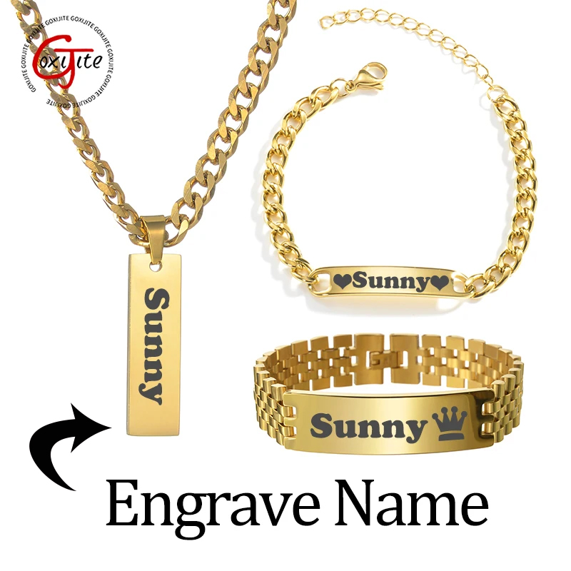 Goxijite Custom Engraved Name  - Men'S Fashion Jewelry Bracelets recension och pris