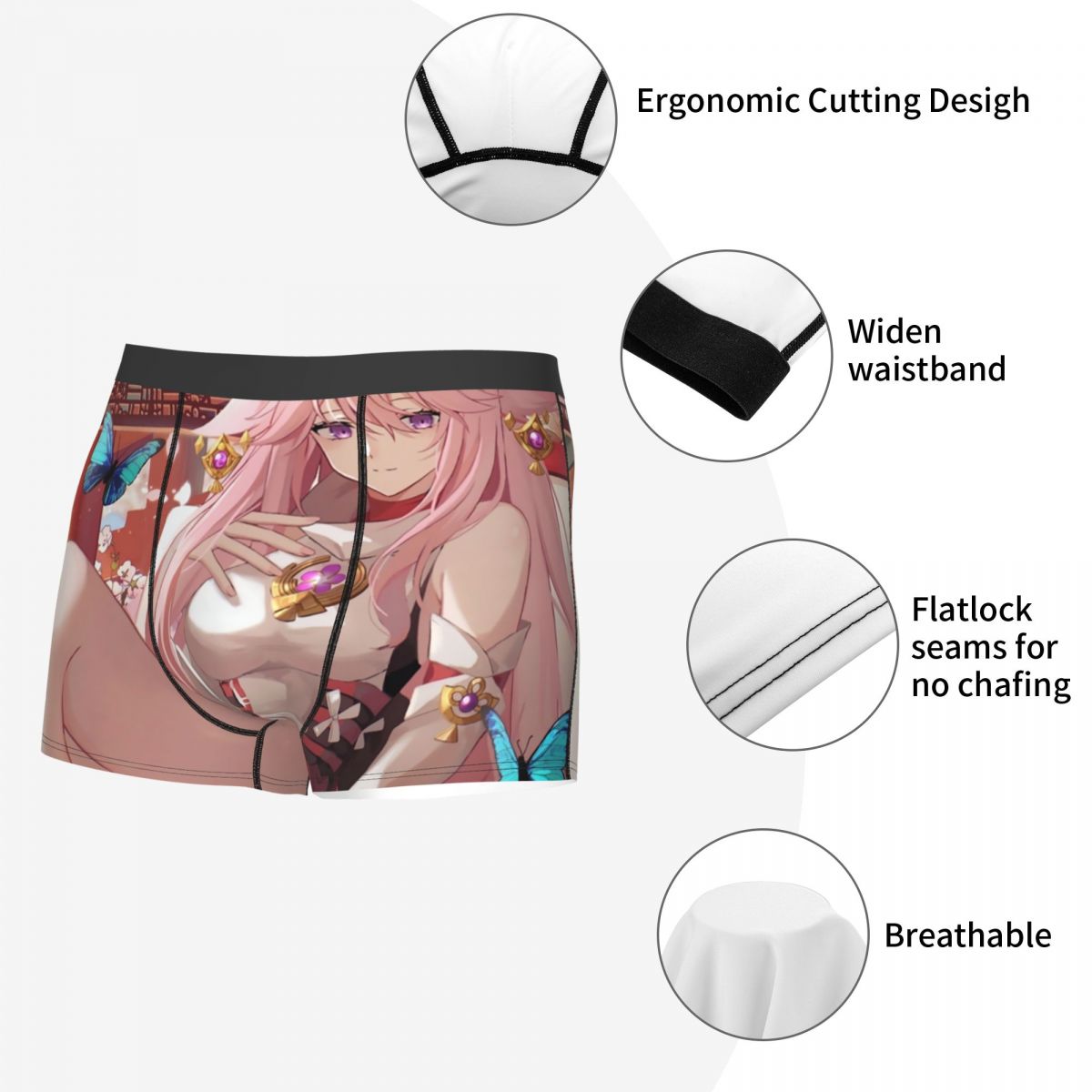Genshin Impact Yae Miko Boxer  - Men'S Fashion Underwear recension och pris