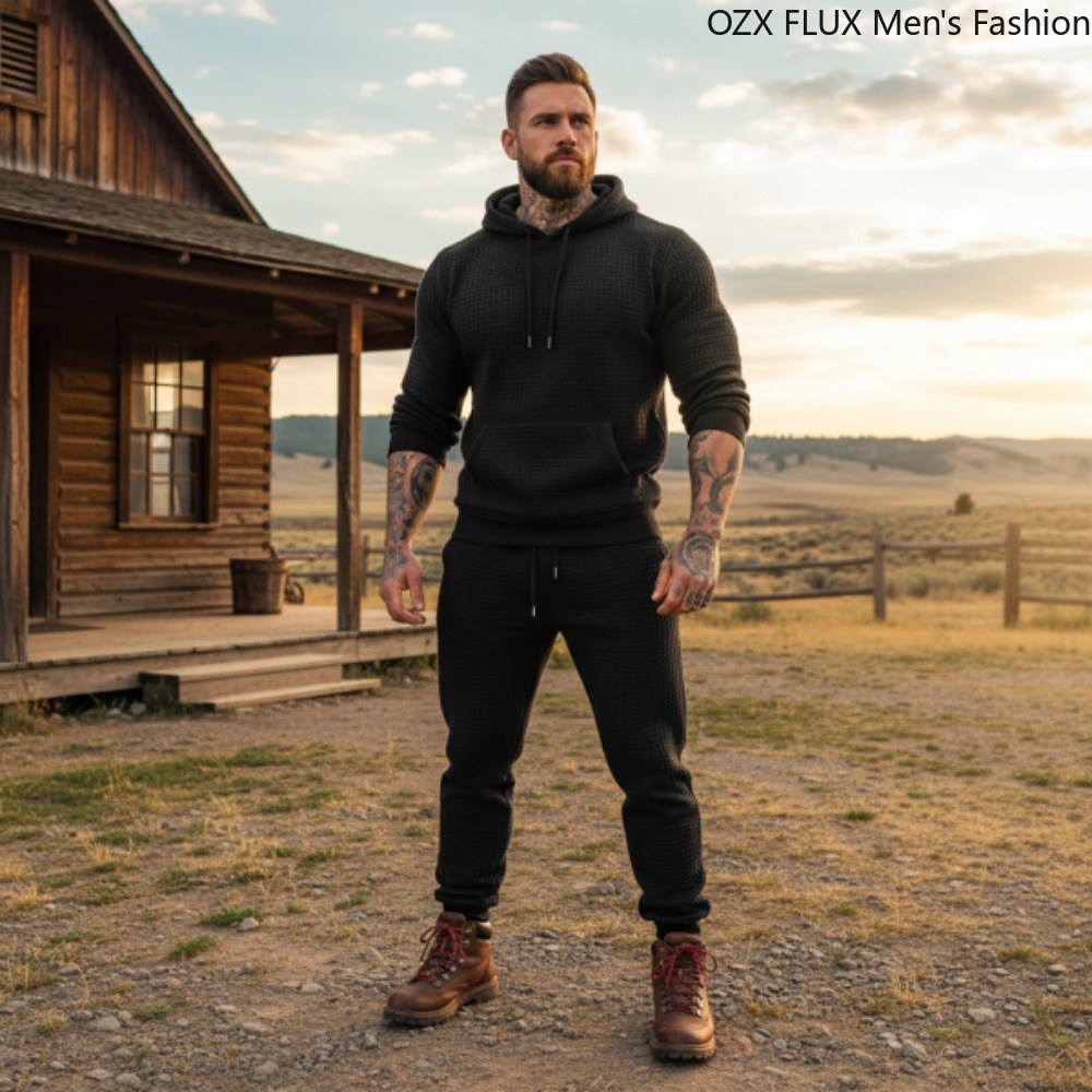 3xl Autumn Winter Men 2-pcs Fa - Men'S Fashion All Black Outfit recension och pris