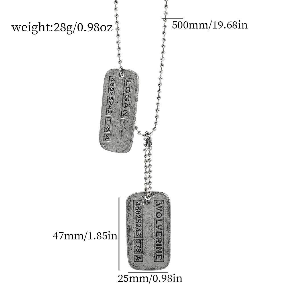 X-Men Wolverine Military Card  - Men'S Fashion Necklaces recension och pris