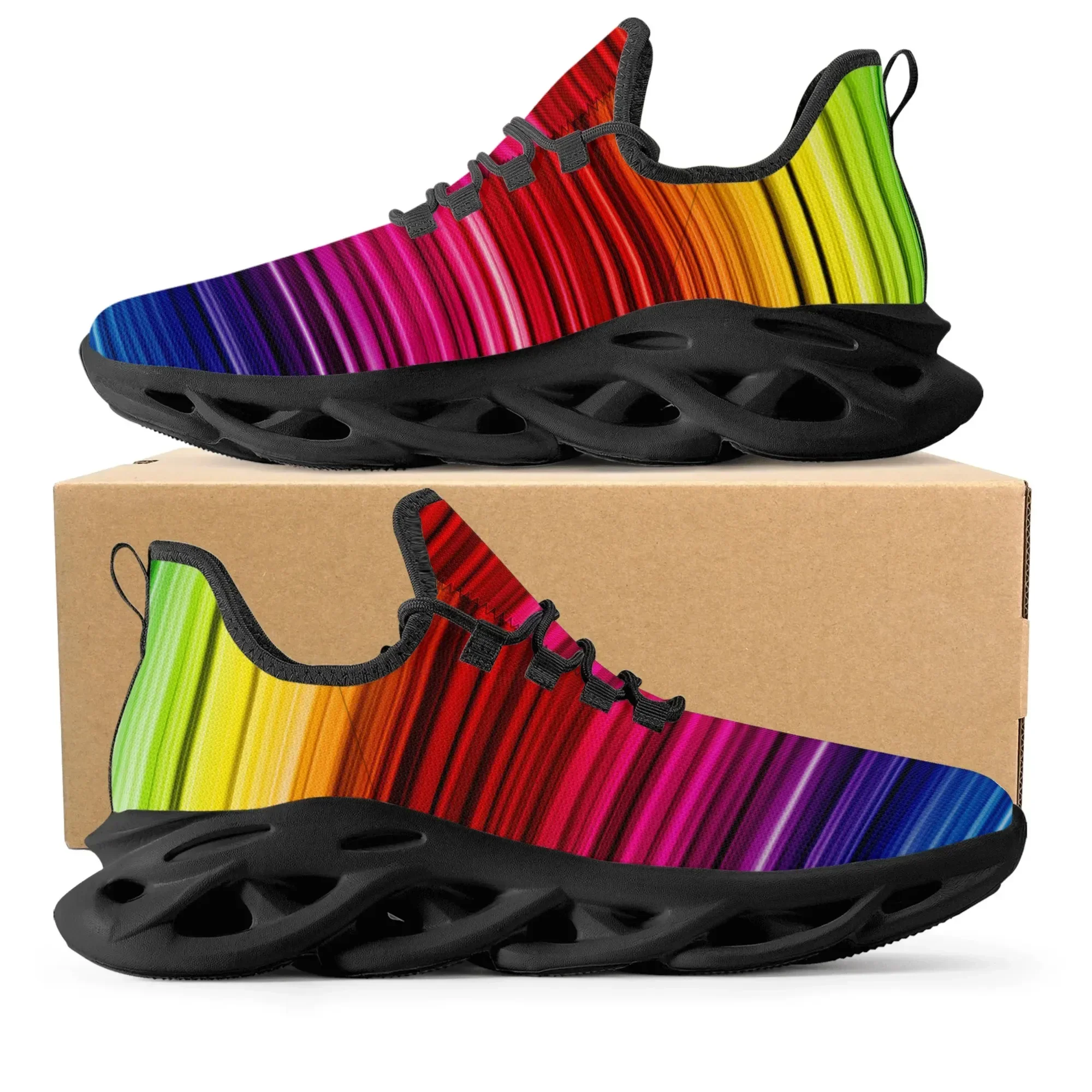 Colorful Rainbow Design Fashio - Men'S Fashion Running Shoes recension och pris