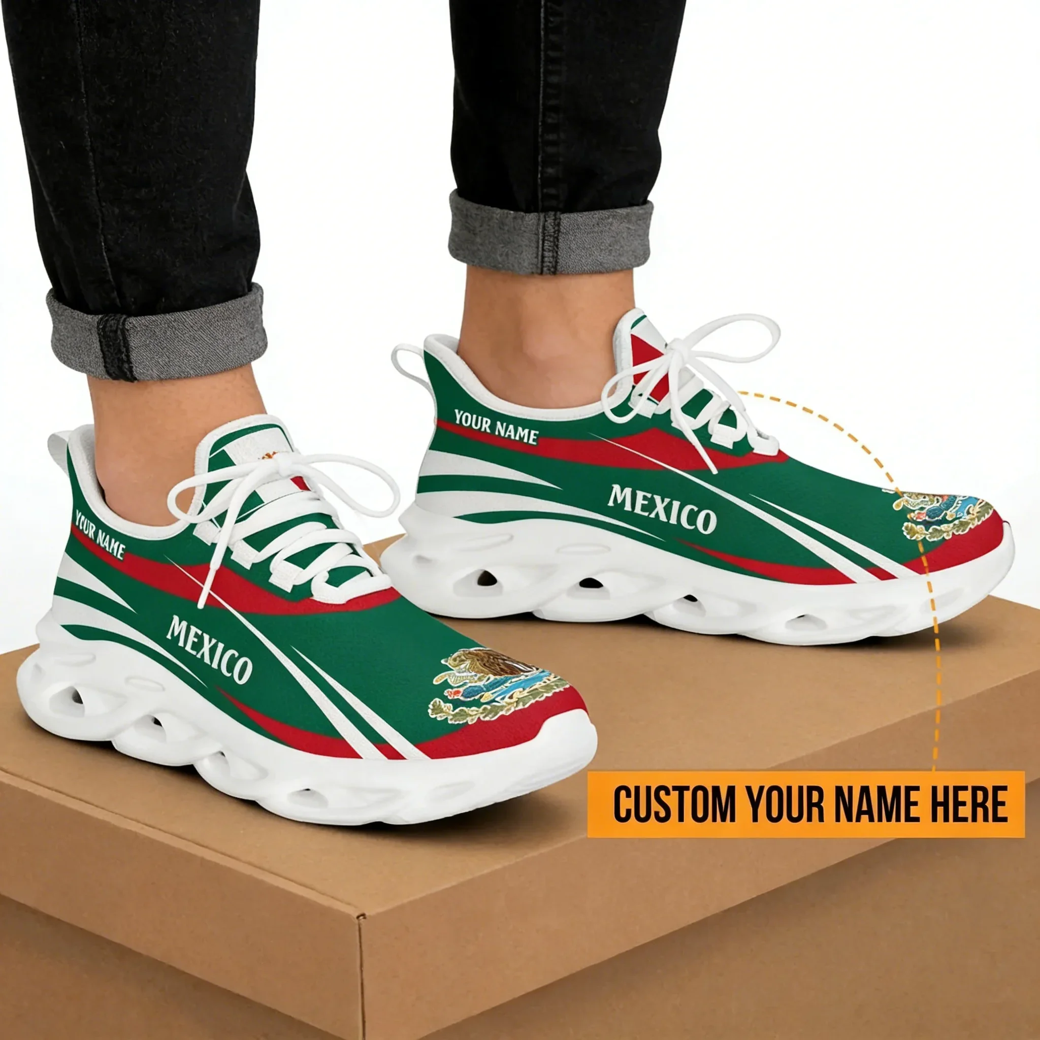 Mexico Flag Men's Sneakers - N - Men'S Fashion Running Shoes recension och pris
