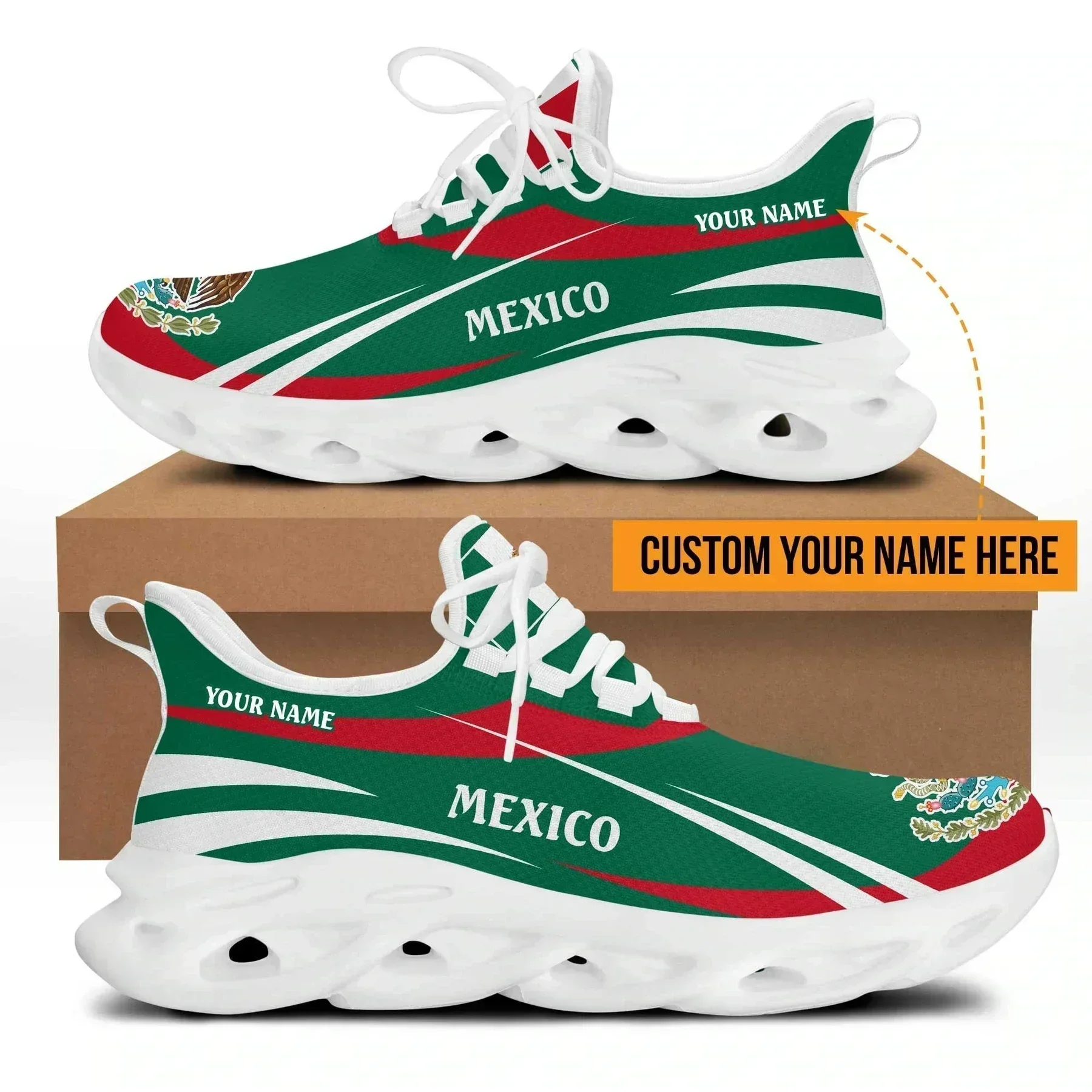 Mexico Flag Men's Sneakers - N - Men'S Fashion Running Shoes recension och pris