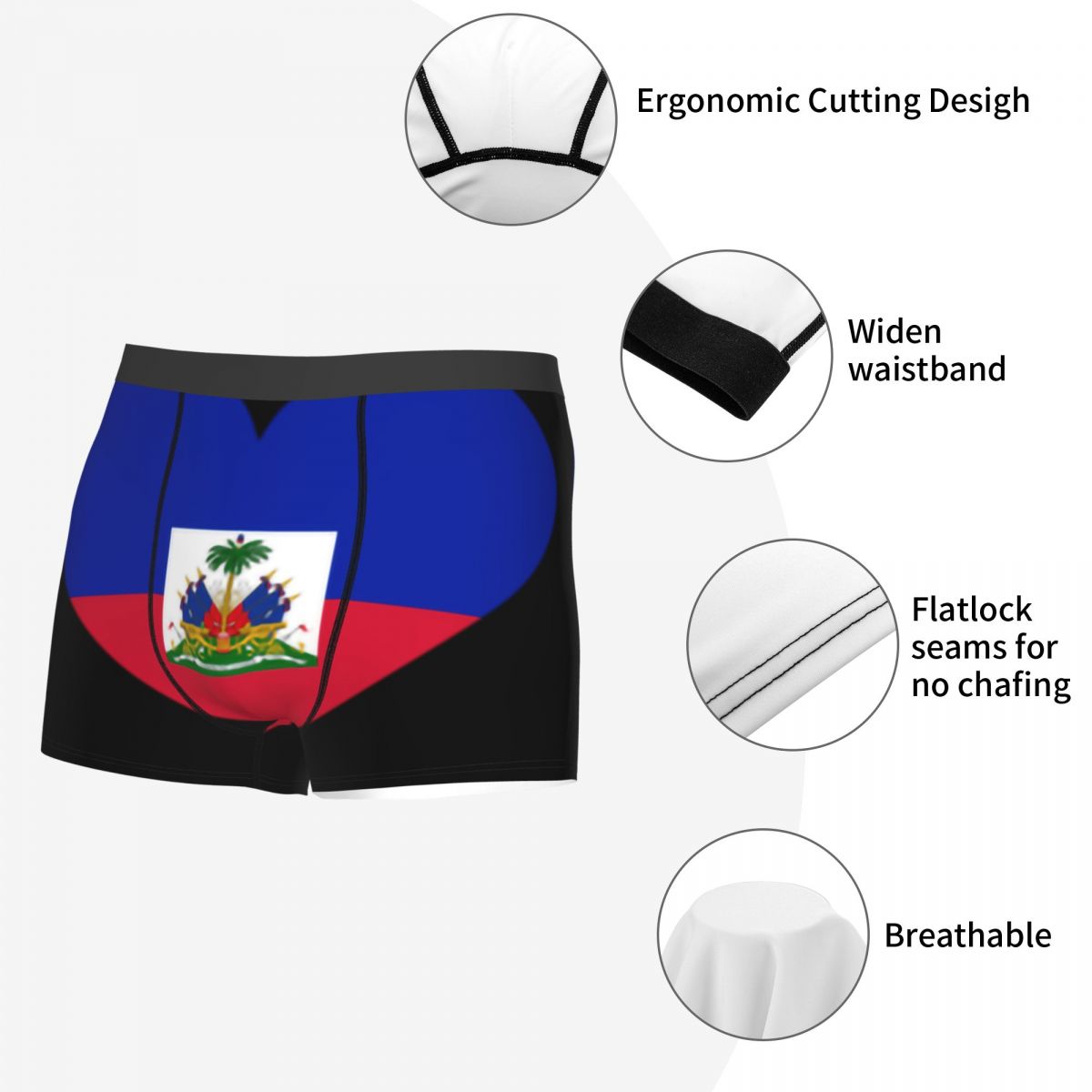Fashion Flag Of Haiti Boxers S - Men'S Fashion Underwear recension och pris