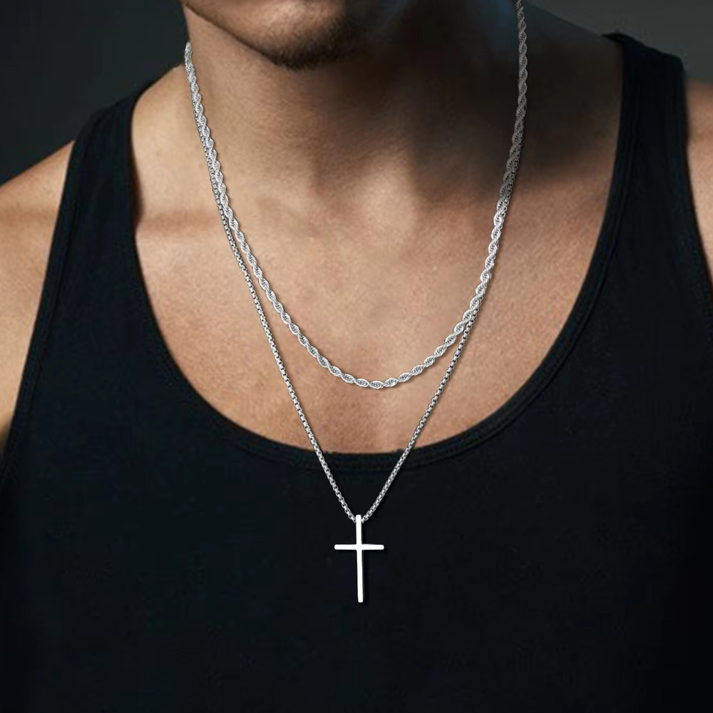 Trendy Cross Necklace for Men  - Mens Fashion In The 50S recension och pris