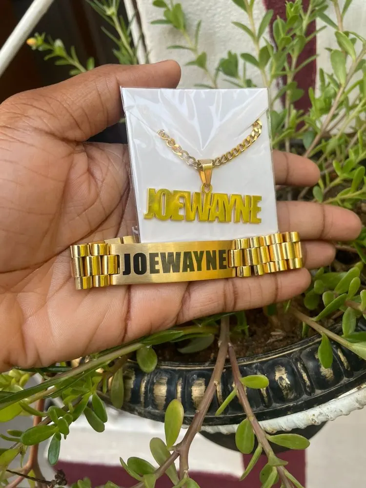 Custom Men Name Necklace Big B - Men'S Fashion Jewelry Bracelets recension och pris