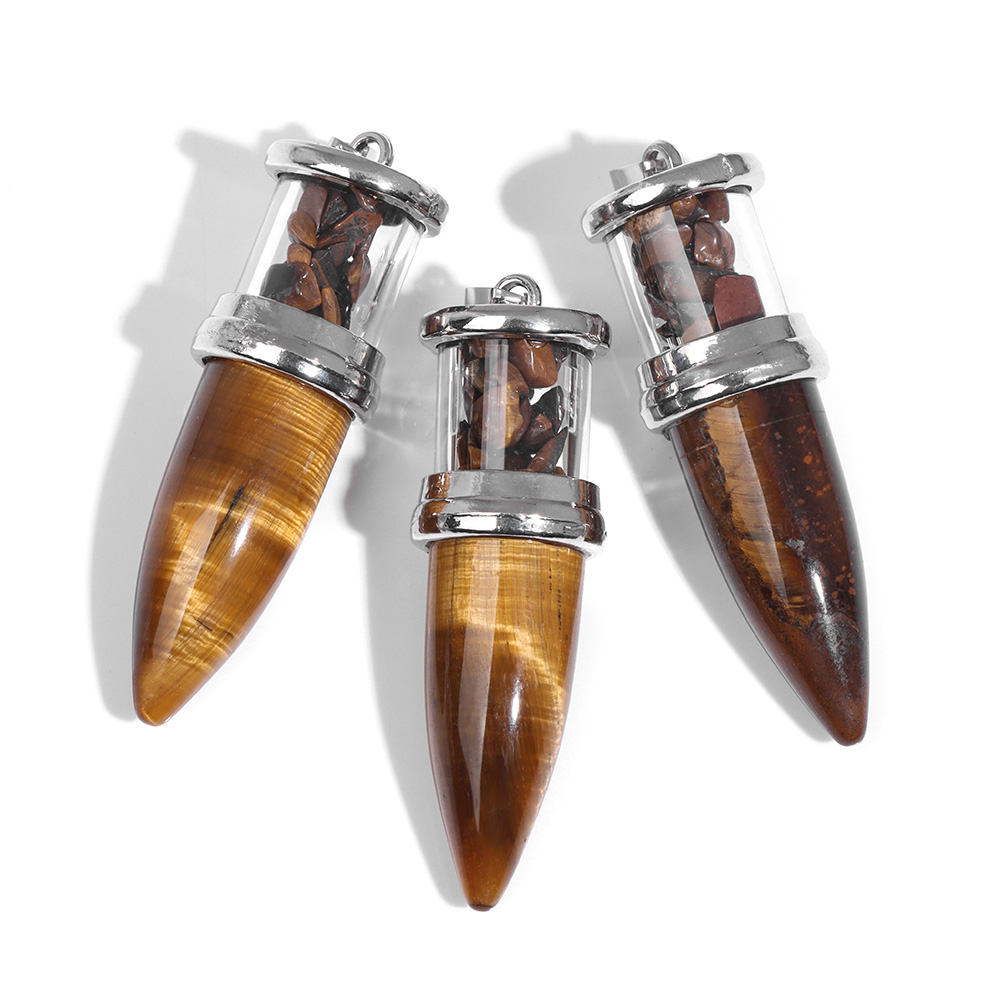 1pc Bullet shape Stone Pendant - Men'S Fashion Necklaces recension och pris
