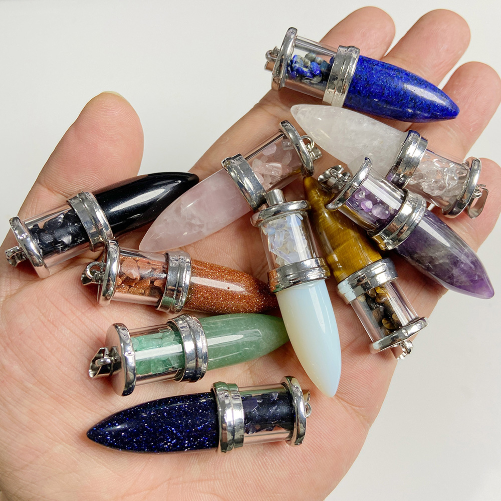1pc Bullet shape Stone Pendant - Men'S Fashion Necklaces recension och pris